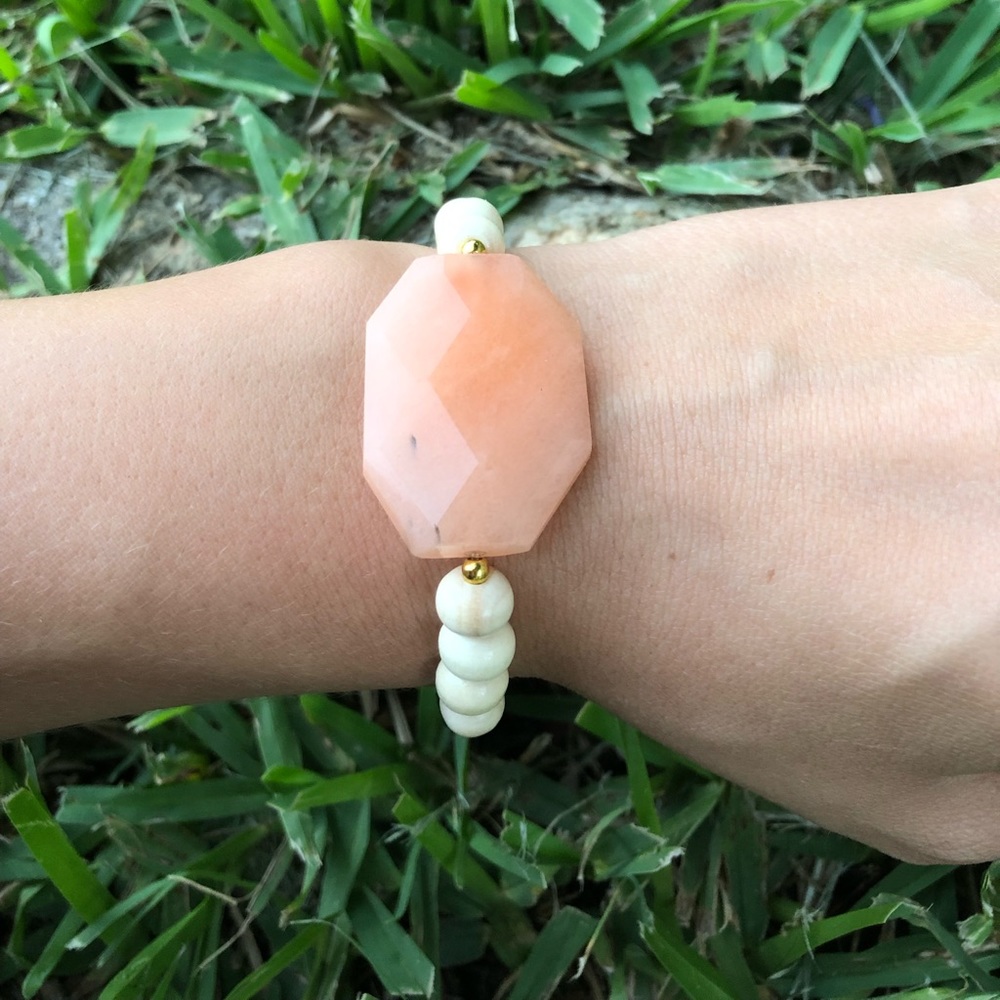 Gemstone wood diffuser aromatherapy bracelet lava - Picture 2 of 8